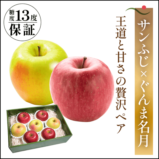 サンふじ×ぐんま名月　贈答用 - 旬果365